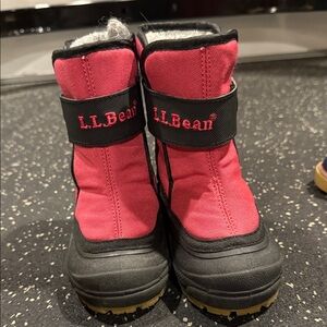 L.L. Bean Kids' Pink and Black Snow Boots